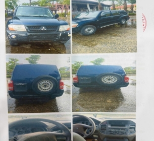 Thanh lý 01 (Một) Xe ô tô chở tiền đã qua sử dụng, nhãn hiệu MITSUBISHI, số loại PAJERO biển đăng ký số: 43B-106.42; Màu sơn: xanh; Số máy: 6G72RN8588; Số khung: JMYLNV73W5J000401; Năm/Nước sản xuất: 2004/Nhật Bản Lần 2