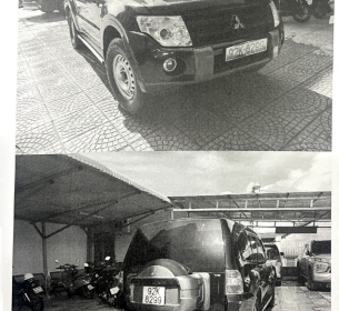 Thanh lý xe ô tô con nhãn hiệu Mitsubishi Pajero; biển số 92K-8299; Loại xe ô tô con chở tiền,  đã qua sử dụng.